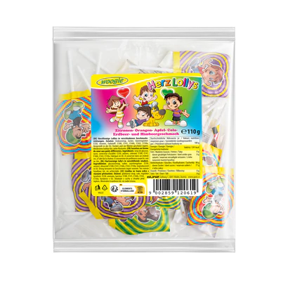 Imagen del producto 1 - Piruletas corazón mix 110g