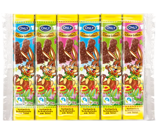Imagen del producto - Piruletas de chocolate con leche Pascua 6x15g