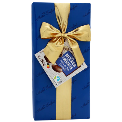 Imagen del producto 1 - Pralinés mariscos de Bélgica en embalaje de regalo azul 100g