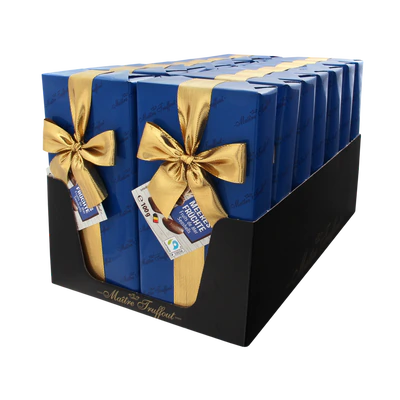 Imagen del producto 2 - Pralinés mariscos de Bélgica en embalaje de regalo azul 100g