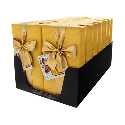 Imagen del producto 2 - Surtido de pralinés de Bélgica en embalaje de regalo amarillo 100g
