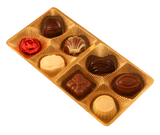 Imagen del producto 3 - Surtido de pralinés de Bélgica en embalaje de regalo amarillo 100g