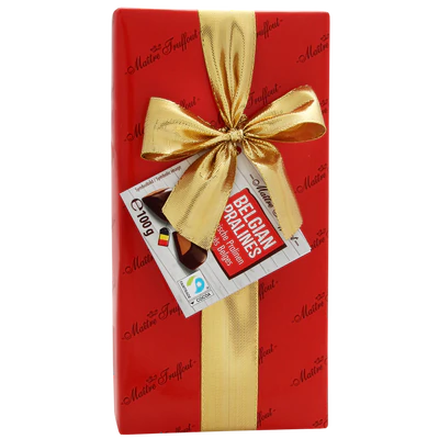 Imagen del producto 1 - Surtido de pralinés de Bélgica en embalaje de regalo rojo 100g