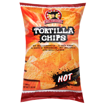 Imagen del producto 1 - Tortilla chips con sabor a chili 200g