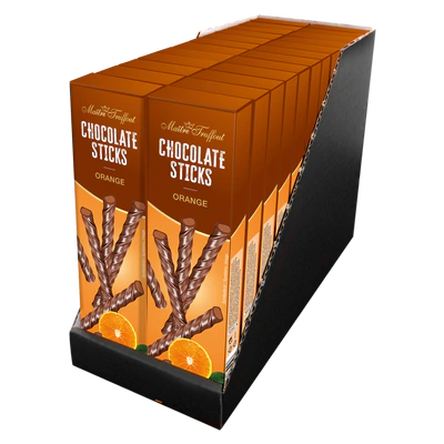 Imagine produs 2 - Baghete din ciocolata cu lapte portocale 75g