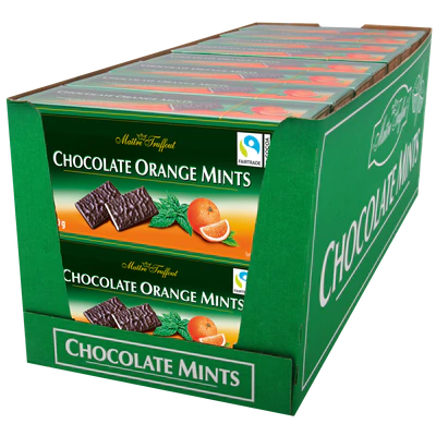 Imagine produs 2 - Chocolate Orange Mints - ciocolata neagra cu crema portocala/menta 200g