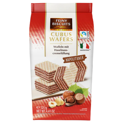 Imagine produs 1 - Cubus Wafers Napolitane 125g