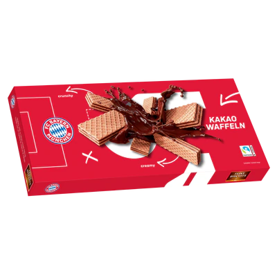 Imagine produs 1 - FC Bayern Munich Napolitane cu crema de ciocolata 225g (5x45g)