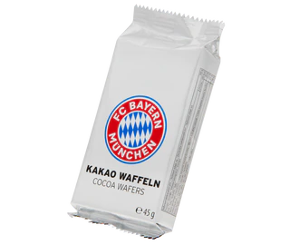 Imagine produs 2 - FC Bayern Munich Napolitane cu crema de ciocolata 225g (5x45g)