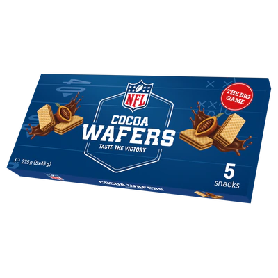 Imagine produs 1 - NFL Napolitane cu crema de ciocolata 225g (5x45g