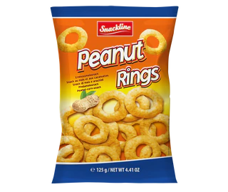 Imagine produs 1 - Peanut rings gustare din porumb cu arahide 125g