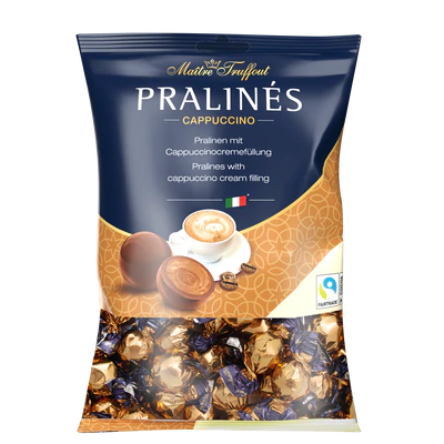 Imagine produs 1 - Praline ciocolata lapte cu crema cappuccino 125g