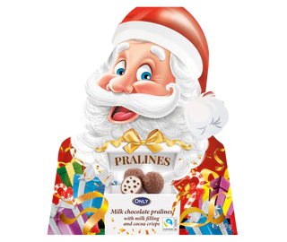 Immagine prodotto 1 - Babbo Natale praline di cioccolata al latte ripieno con crema die latte 100g