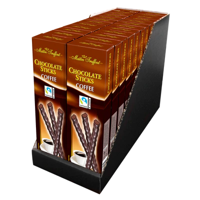 Immagine prodotto 2 - Bastoncini di cioccolata fondente con ripieno di caffè 75g