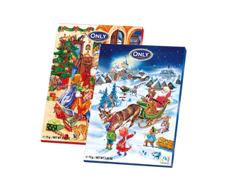 Immagine prodotto 1 - Calendario dell'avvento con cioccolata al latte 75g