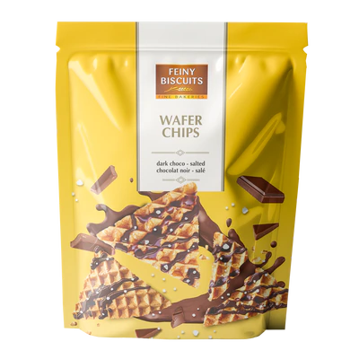 Immagine prodotto 1 - Chips di cialda con glassa al cacao e sale 70g