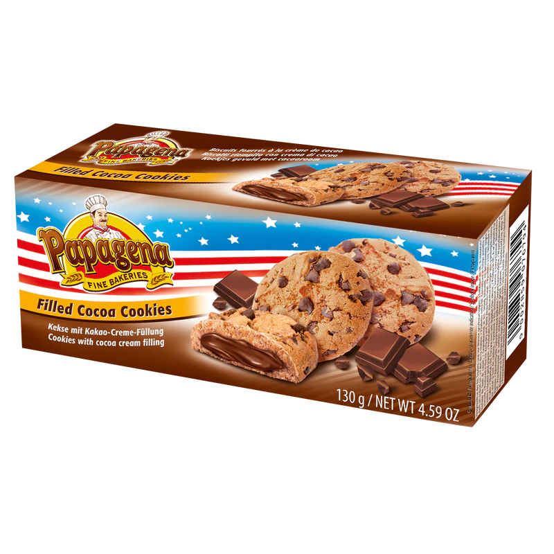 Immagine prodotto 1 - Choco Chip Cookies ripieno con crema di cioccolata 130g
