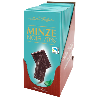 Immagine prodotto 2 - Cioccolata fondente 70% con gusto di menta 100g