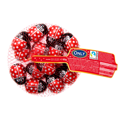 Immagine prodotto 1 - Coccinelle di cioccolato al latte con ripieno di crema al latte 85g