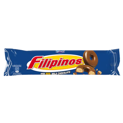 Immagine prodotto 1 - Cookies con coperta di cioccolata al latte Filipinos 128g