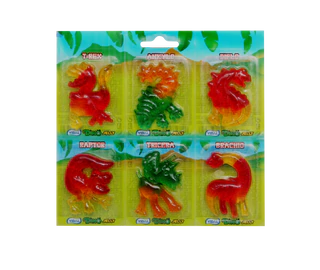 Immagine prodotto 2 - Dino Jelly gomma di frutta dinosauro 66g (11x6 pezzi di 11g) expo banco