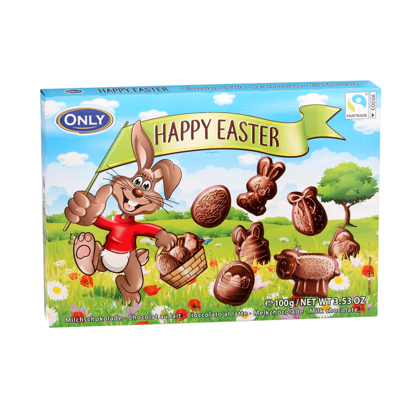 Immagine prodotto 1 - Figure di cioccolata al latte "Happy Easter" 100g