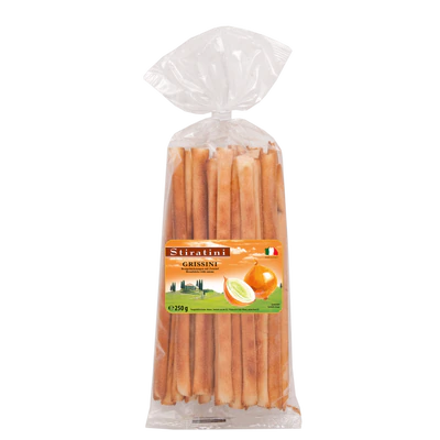 Immagine prodotto 1 - Grissini bastoncini di pane con cipolla 250g