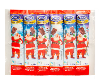 Immagine prodotto 1 - Lecca lecca con cioccolata al latte di Natale 6x15g