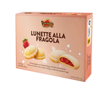 Immagine prodotto - Lunette alla Fragola - Biscotti di pasta frolla con ripieno alla fragola 140g