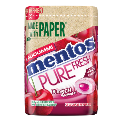 Immagine prodotto 1 - Mentos Pure Fresh Cherry Gomma da masticare 90g