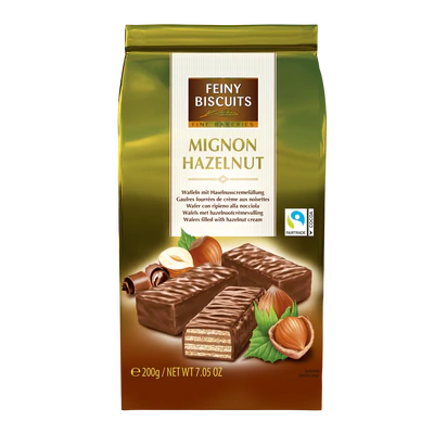 Immagine prodotto 1 - Mignon Wafer ripieno con crema di nocciola 200g