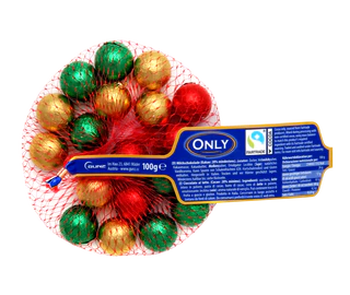 Immagine prodotto 1 - Palline di Natale con cioccolata al latte 100g