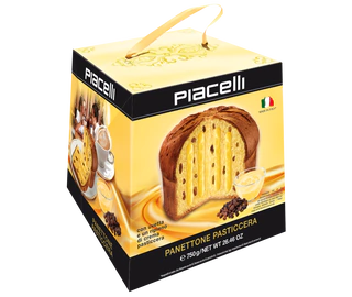 Immagine prodotto - Torta di lievito Panettone con ripieno di budino e uvetta 750g