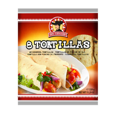 Immagine prodotto 1 - Tortillas di farina di frumento 320g (8x20cm)