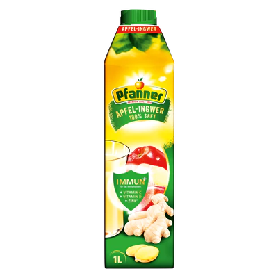Product image 1 - Apple-ginger juice 100% 1l