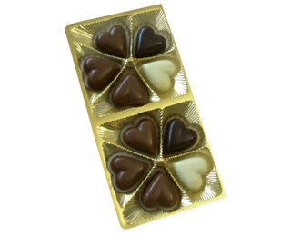 Product image 3 - Assorted Belgian heart pralines red 100g