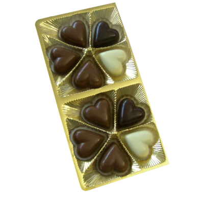 Product image 3 - Assorted Belgian heart pralines red 100g