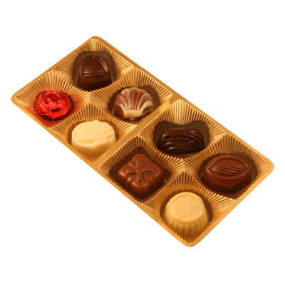 Product image 3 - Assorted Belgian pralines yellow 100g