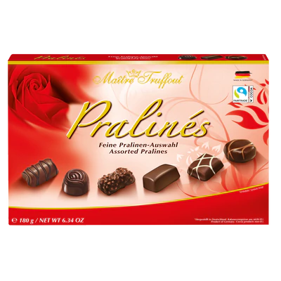 Product image 1 - Assorted pralines red 180g