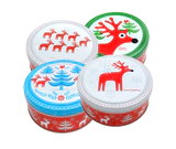 Product image 1 - Butter cookies Christmas tin mixed box - modern 454g
