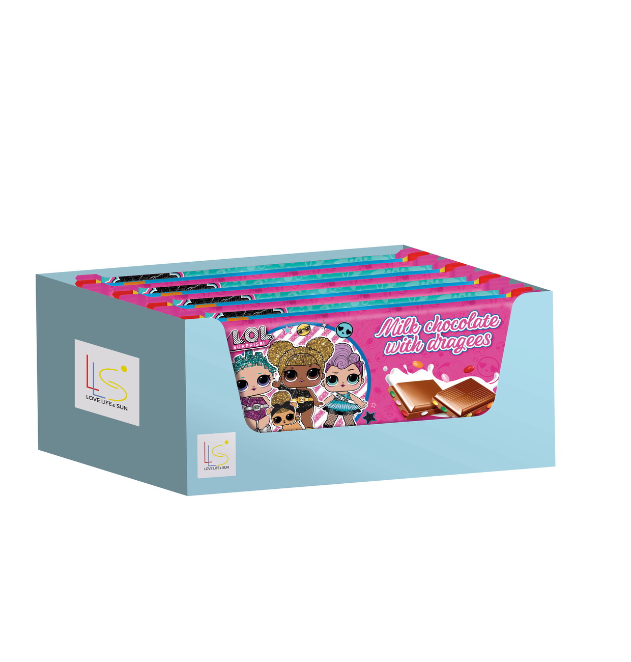Gunz Chocolate Bar Mixed Box L O L Paw Patrol 90g