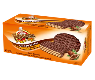 Product image 1 - Chocolate wafers with orange flavoured cream filling 120g
