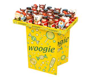 Product image - Christmas figures money box with sweets 35x110g display
