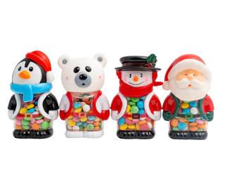 Product image 2 - Christmas figures money box with sweets 35x110g display