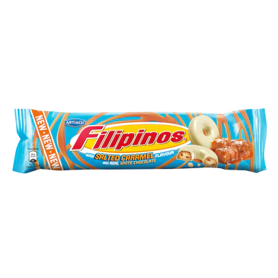 Product image 1 - Cookies salted caramel crunch with white chocolate cover Filipinos 128g