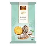 Product image - Cookies with cocoa glaze and coconut 160g