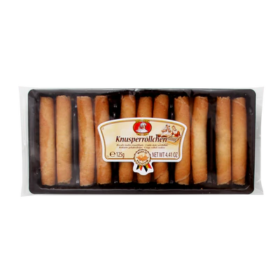 Product image 1 - Crispy rolled cookies 125g