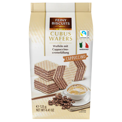 Product image 1 - Cubus Wafers Cappuccino 125g