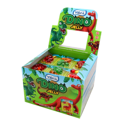 Product image 1 - Dino Jelly fruit gum dinosaur 66g (11x6 pieces à 11g) counter display