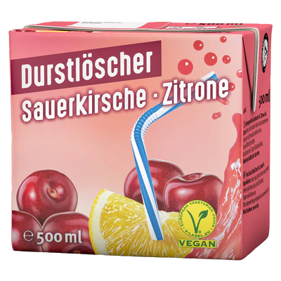 Product image 1 - Durstl&ouml;scher sour cherry-lemon refreshment drink 500ml